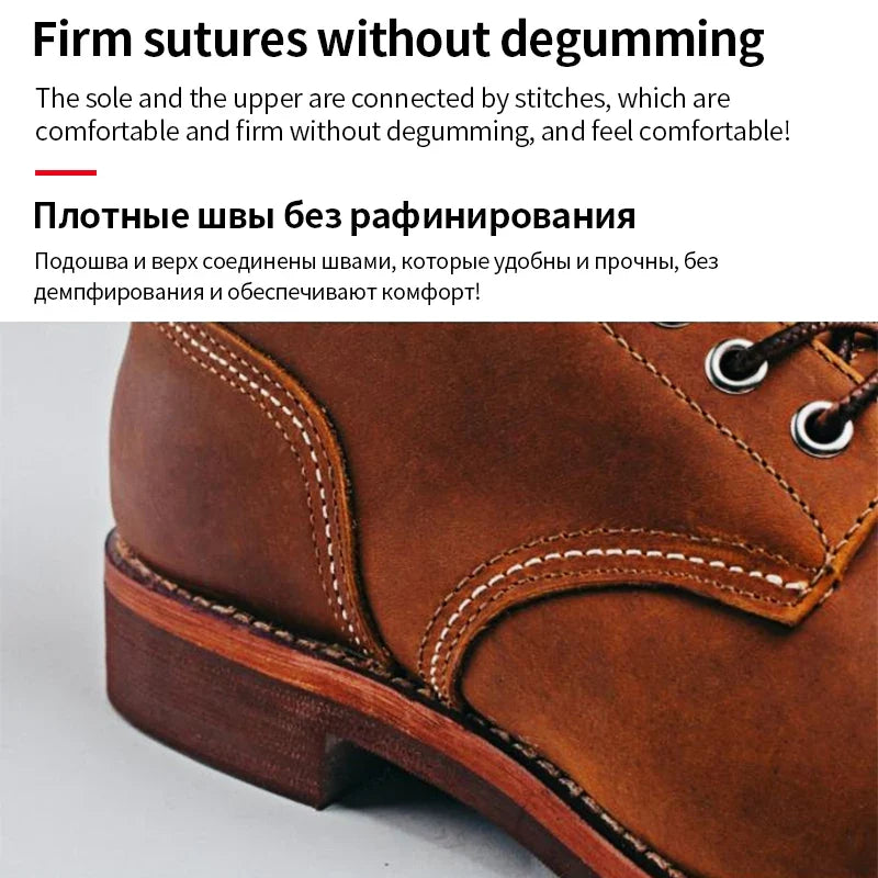 Men's Motorcycle Leather Boots