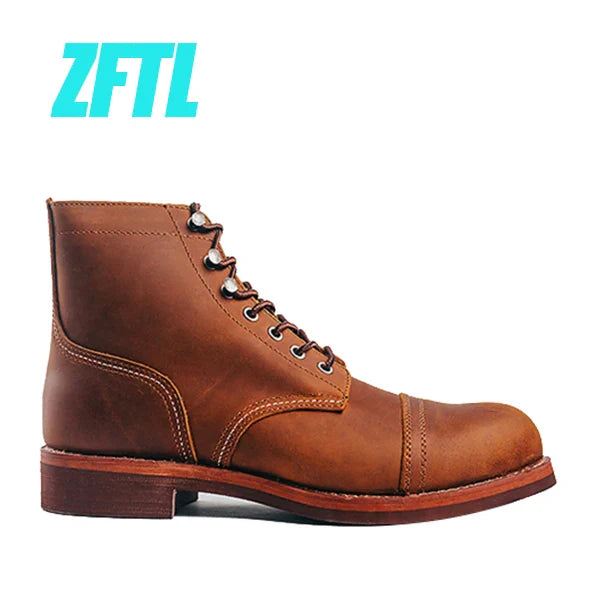 Men's Motorcycle Leather Boots