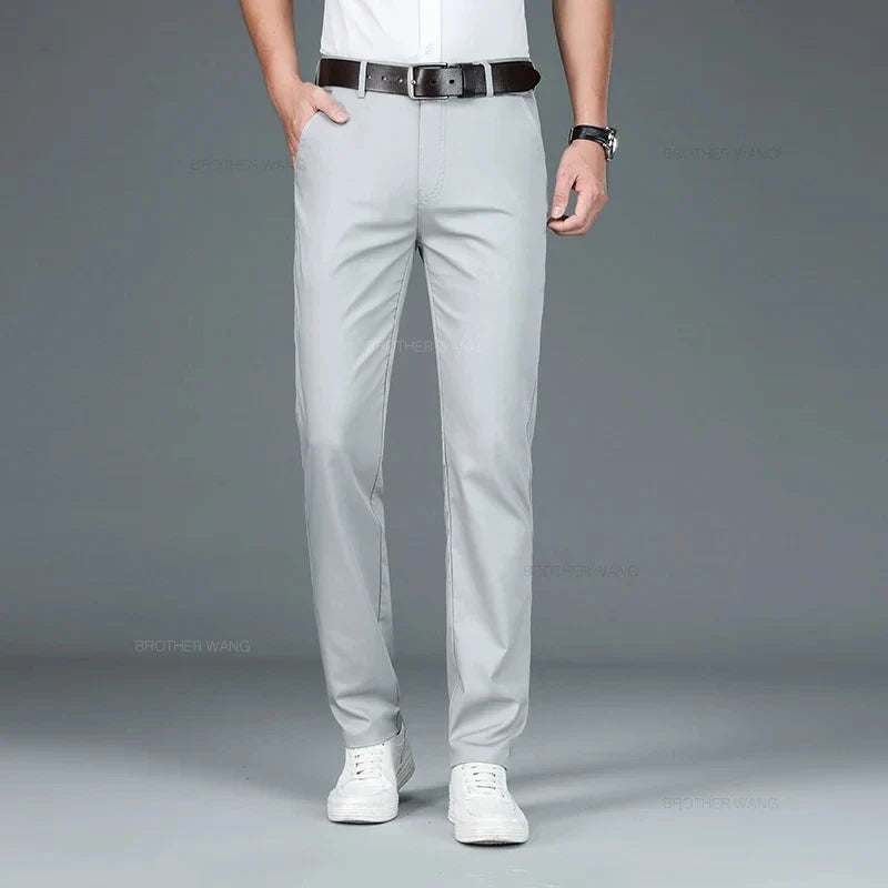 Straight Business Casual Pants Stylish Breathable Classic Trousers