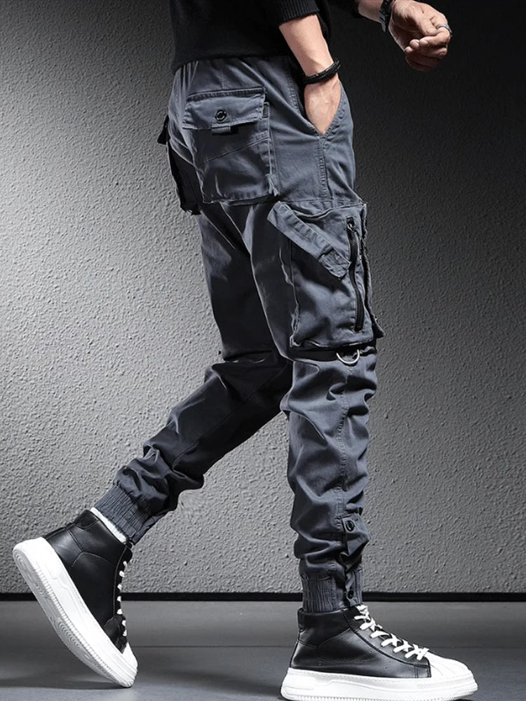 Multi-pocket overalls men's trousers