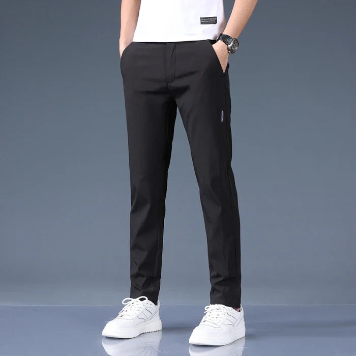 Business Casual Elastic Waist Smooth Trouser Suit Pants