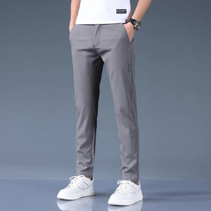 Business Casual Elastic Waist Smooth Trouser Suit Pants
