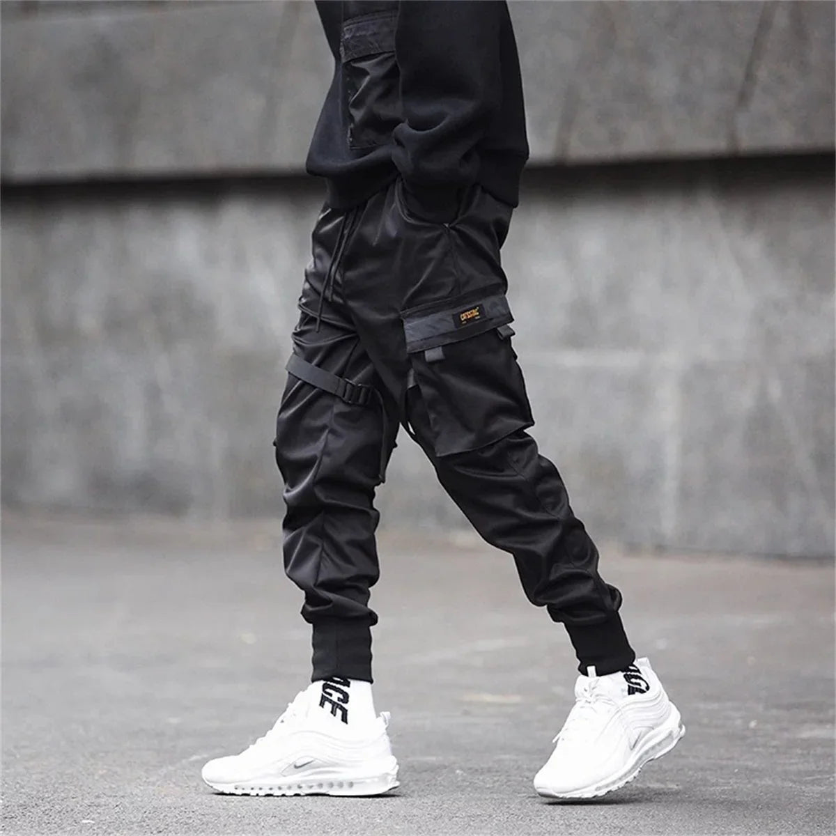 Black Hip Hop Cargo Pants