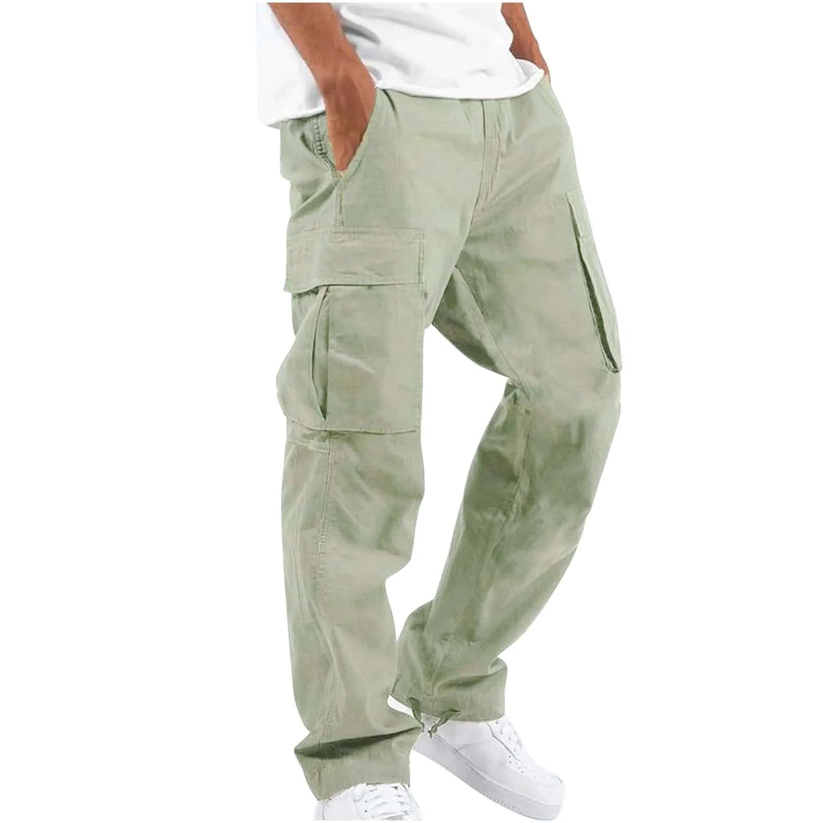 Men Cargo Pants Casual Trousers