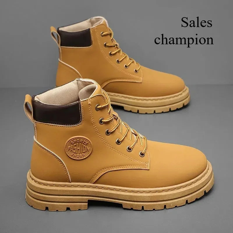 Men's Short Boots with British Style Design Trendy Shoes for Men