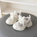 1-6Y New Girls' Sports Shoes Anti Slip Soft Sole Sequin Shinny Butterfly Cute Tennis Running Shoes Princess Shoes for Baby Girls