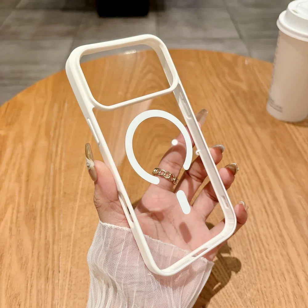 17 Pro Max For Magsafe Case For iPhone 17 Pro Max 17Pro 17ProMax Cover For iphone17 ProMax Original Transparent Acrylic Case
