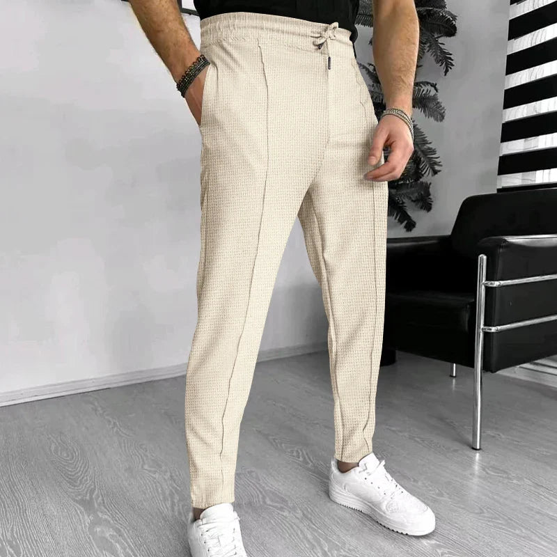 Summer Commuting Versatility, Antiwrinkle, Easy To Manage, Moisturewicking,Men's Stretch Slim Pants, CasualPants
