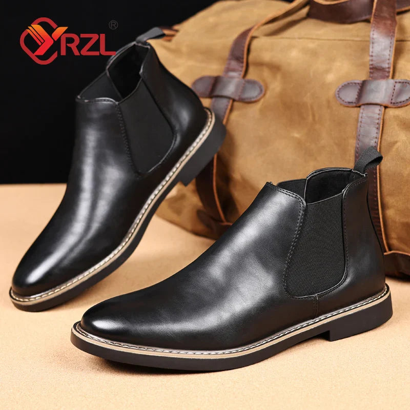 Men Boots Chelsea Leather Boots