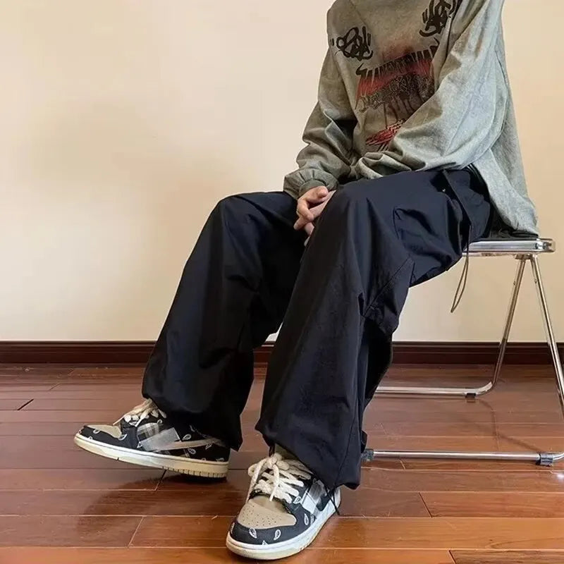 Men's Overalls Multi-Pocket Pants