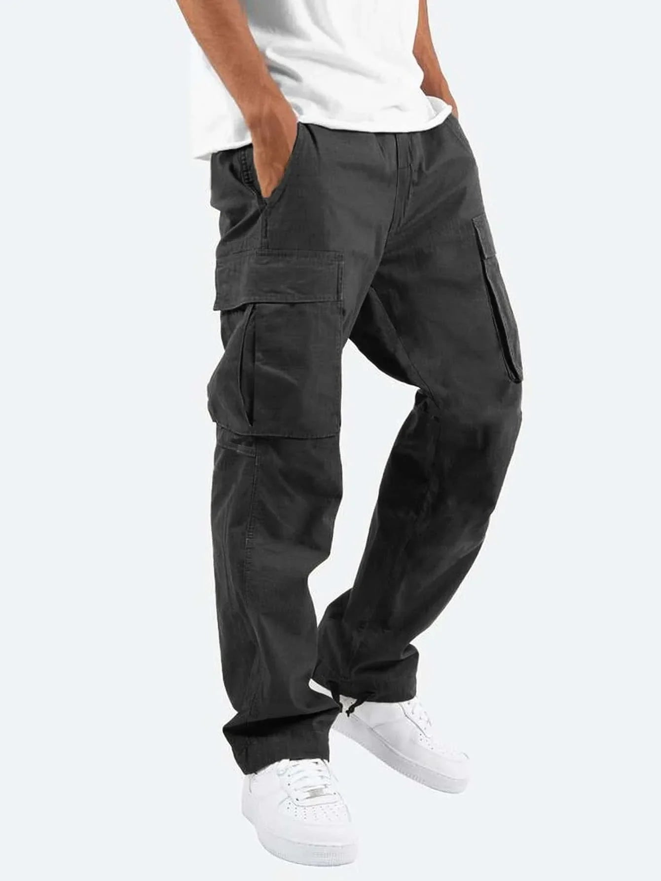 Men Cargo Pants Casual Trousers