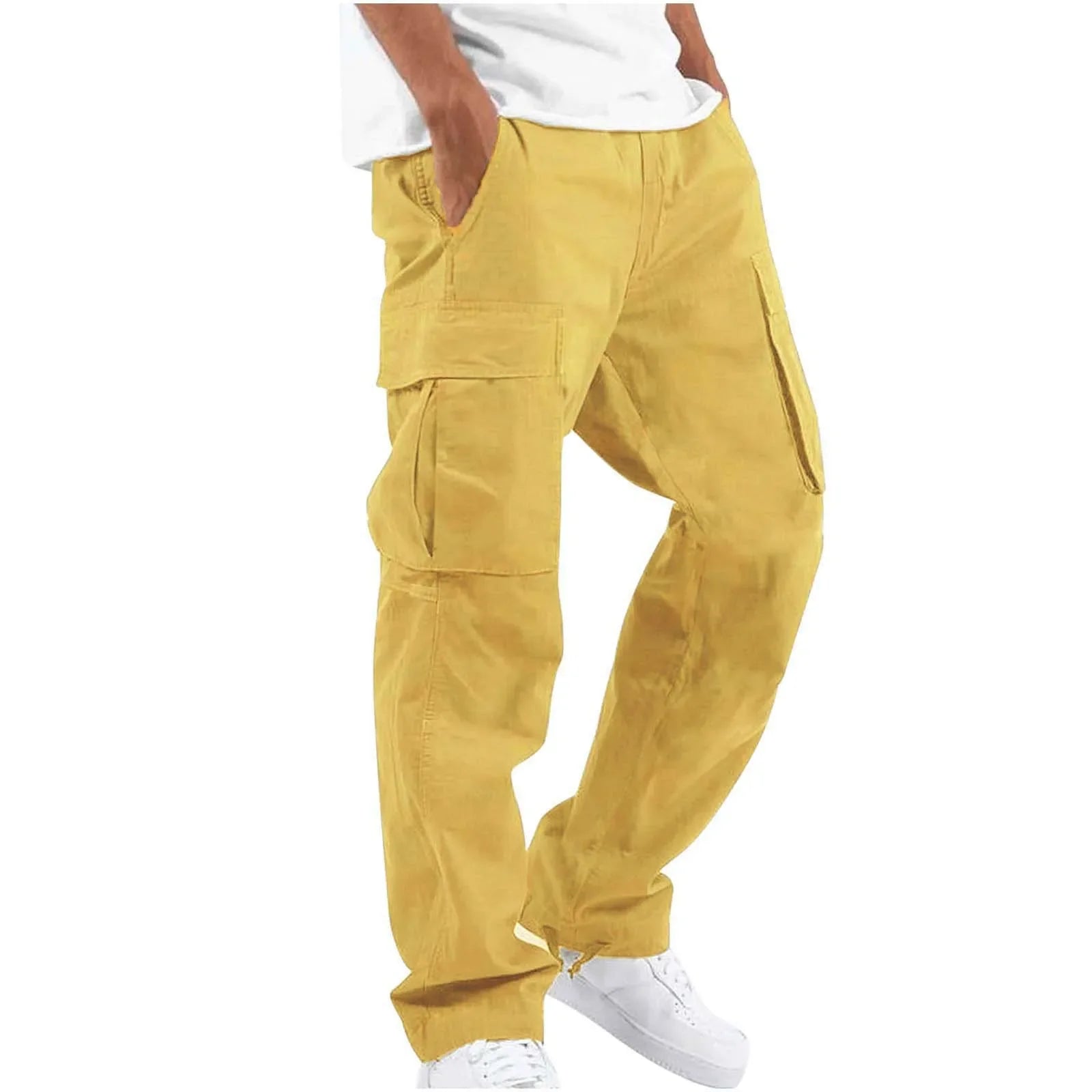 Men Cargo Pants Casual Trousers