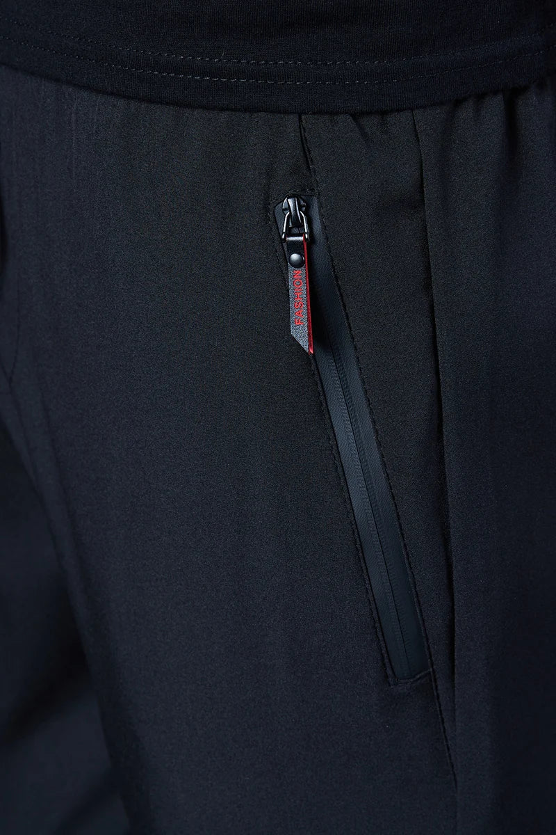 Summer Mens Ice Silk Pants 2024 New Slim Fit Breathable Bicycle Quick Drying Feet Pants Casual Outdoor Solid Color Fishing Pants