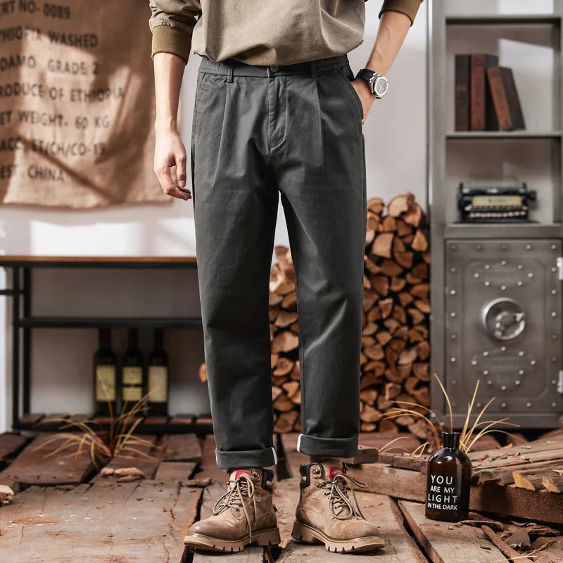 Men Elastic Waist Cargo Pants