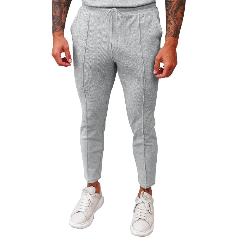 Summer Commuting Versatility, Antiwrinkle, Easy To Manage, Moisturewicking,Men's Stretch Slim Pants, CasualPants