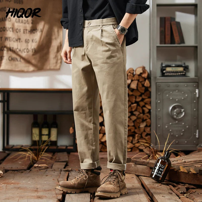Men Elastic Waist Cargo Pants