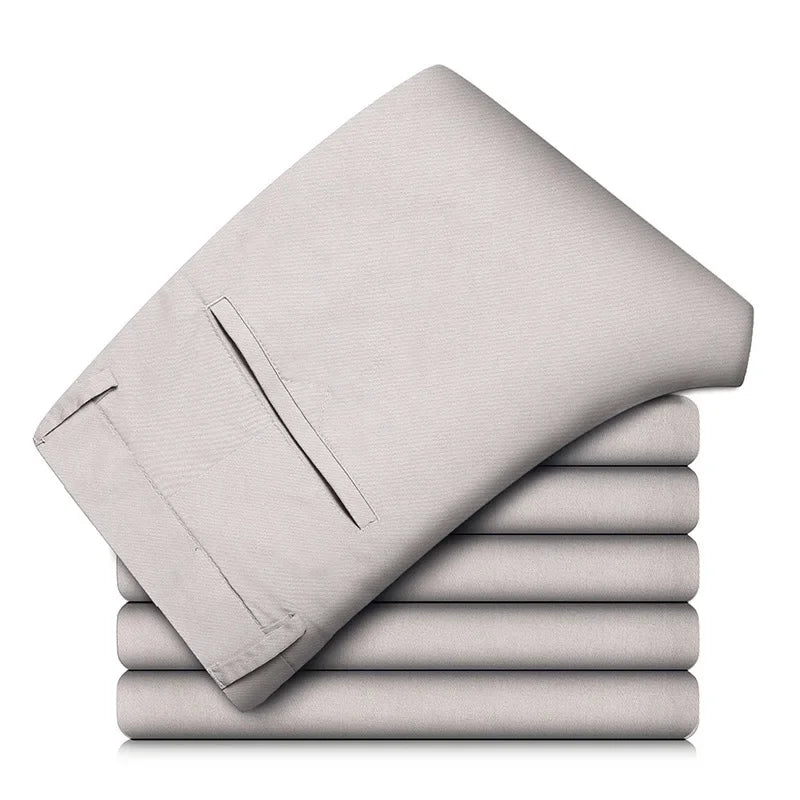 98% Cotton Men's Chinos & Casual Pants, Khaki Pants, Loose Straight , Streetwear Men ,Twill Pants,  Tall Men STRAIGHT Trousers