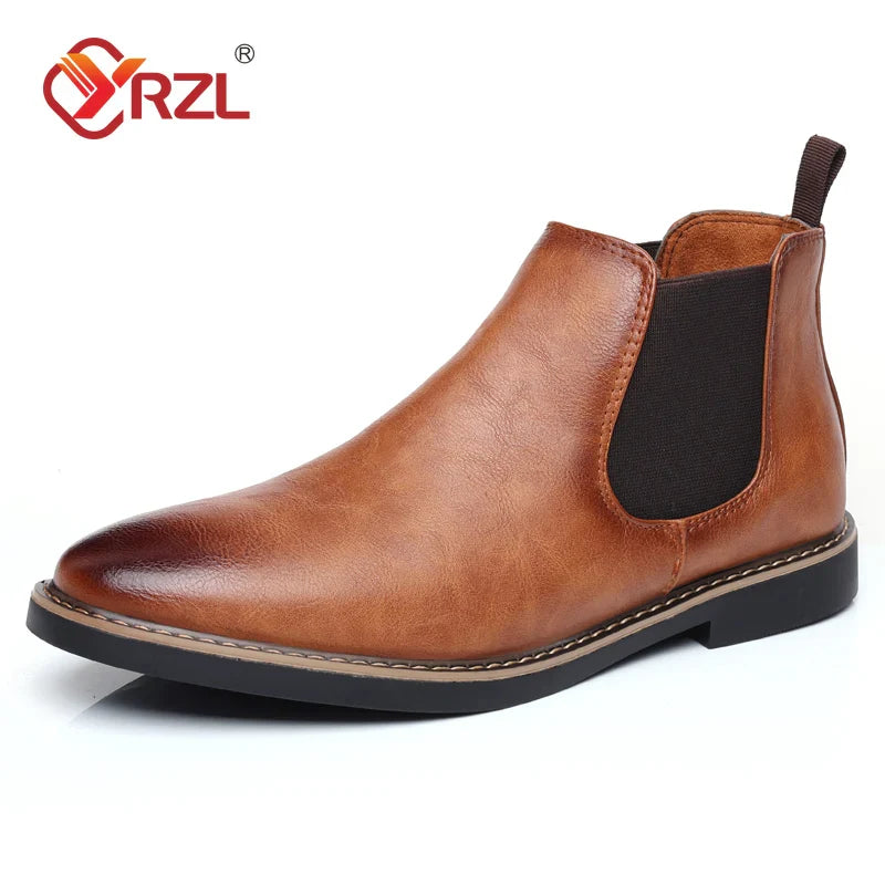Men Boots Chelsea Leather Boots