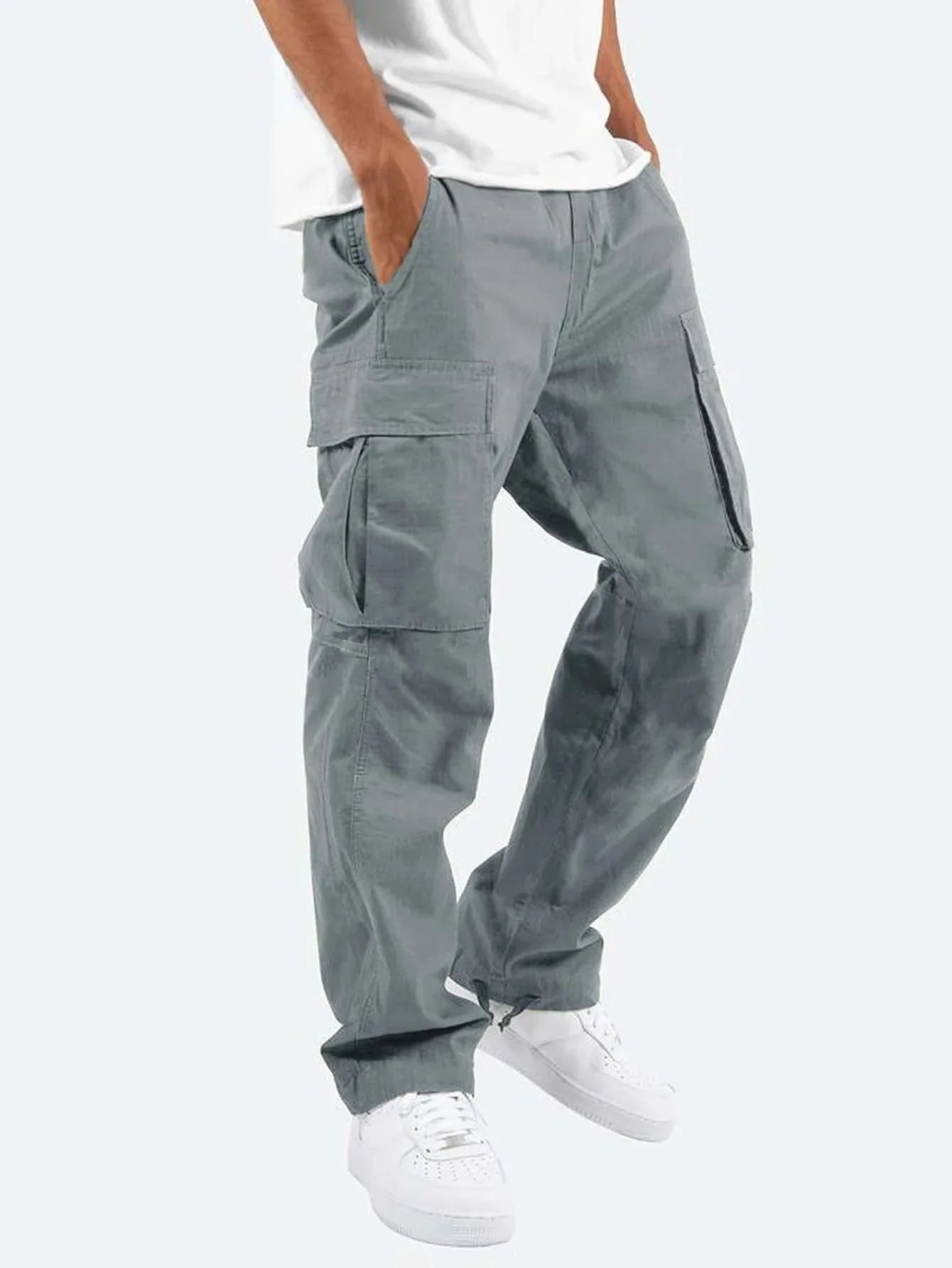 Men Cargo Pants Casual Trousers