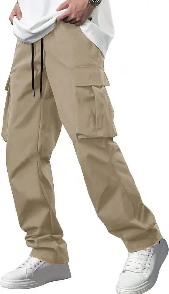 Multi pocket casual men's long pants