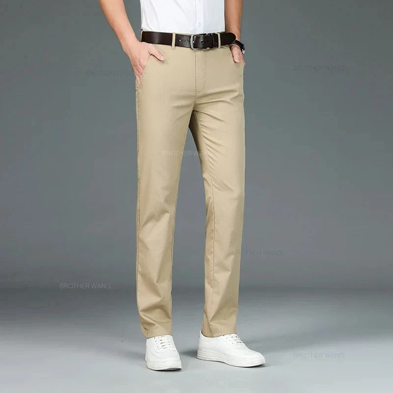 Straight Business Casual Pants Stylish Breathable Classic Trousers