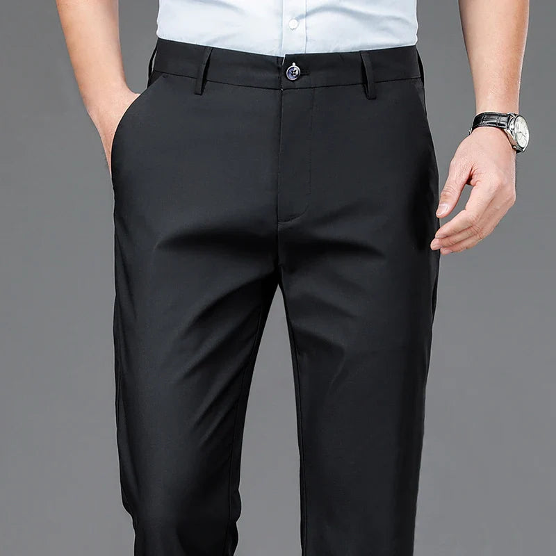 Male Smart Casual Pants Stretchy Sports Men's Fast Dry Trousersy Work Pants