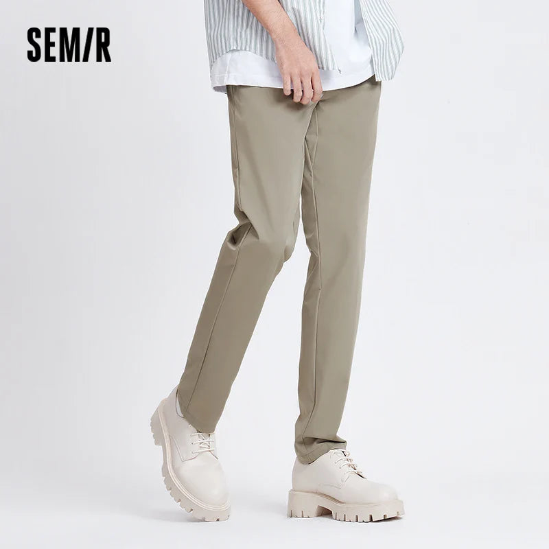 Semir Casual Pants Men 2025 Summer New Cool-Sensing Simple Commuter Slim Fit Long Pants