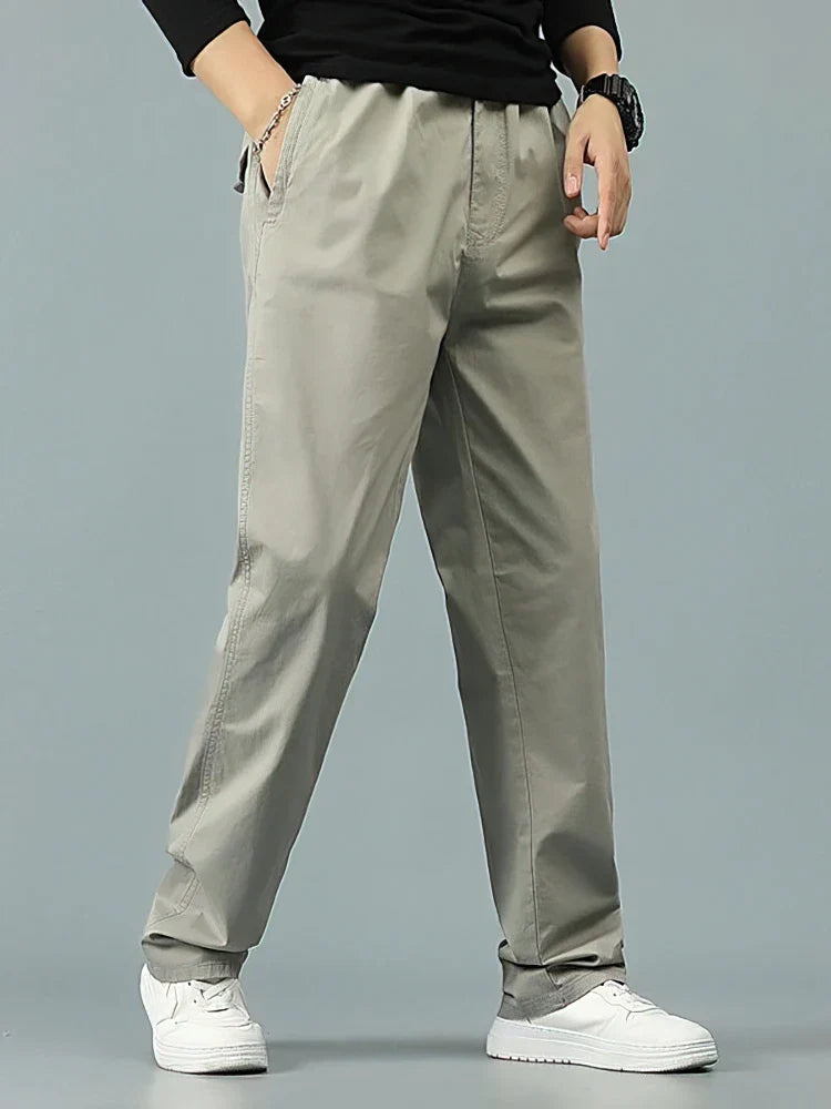 Straight Casual Pants Men Wide Leg Baggy Trousers