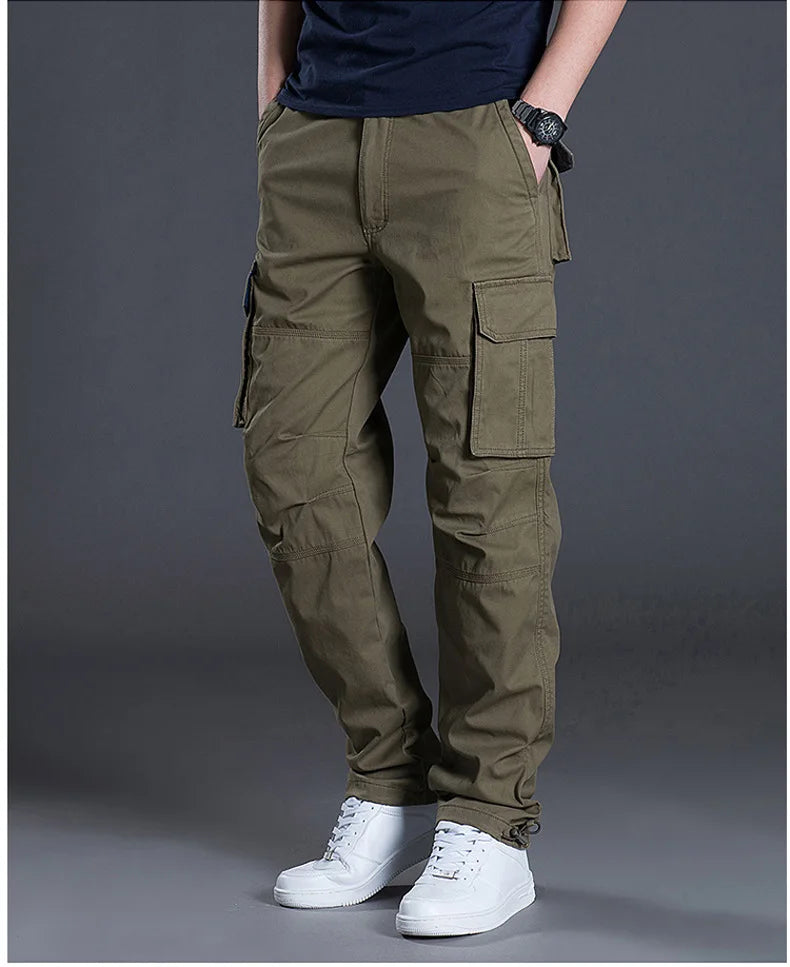 Large Pocket Loose Overalls Men's Pants