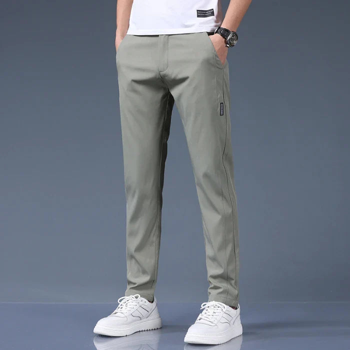 Business Casual Elastic Waist Smooth Trouser Suit Pants