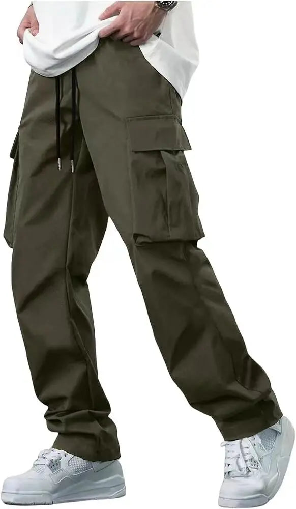 Multi pocket casual men's long pants