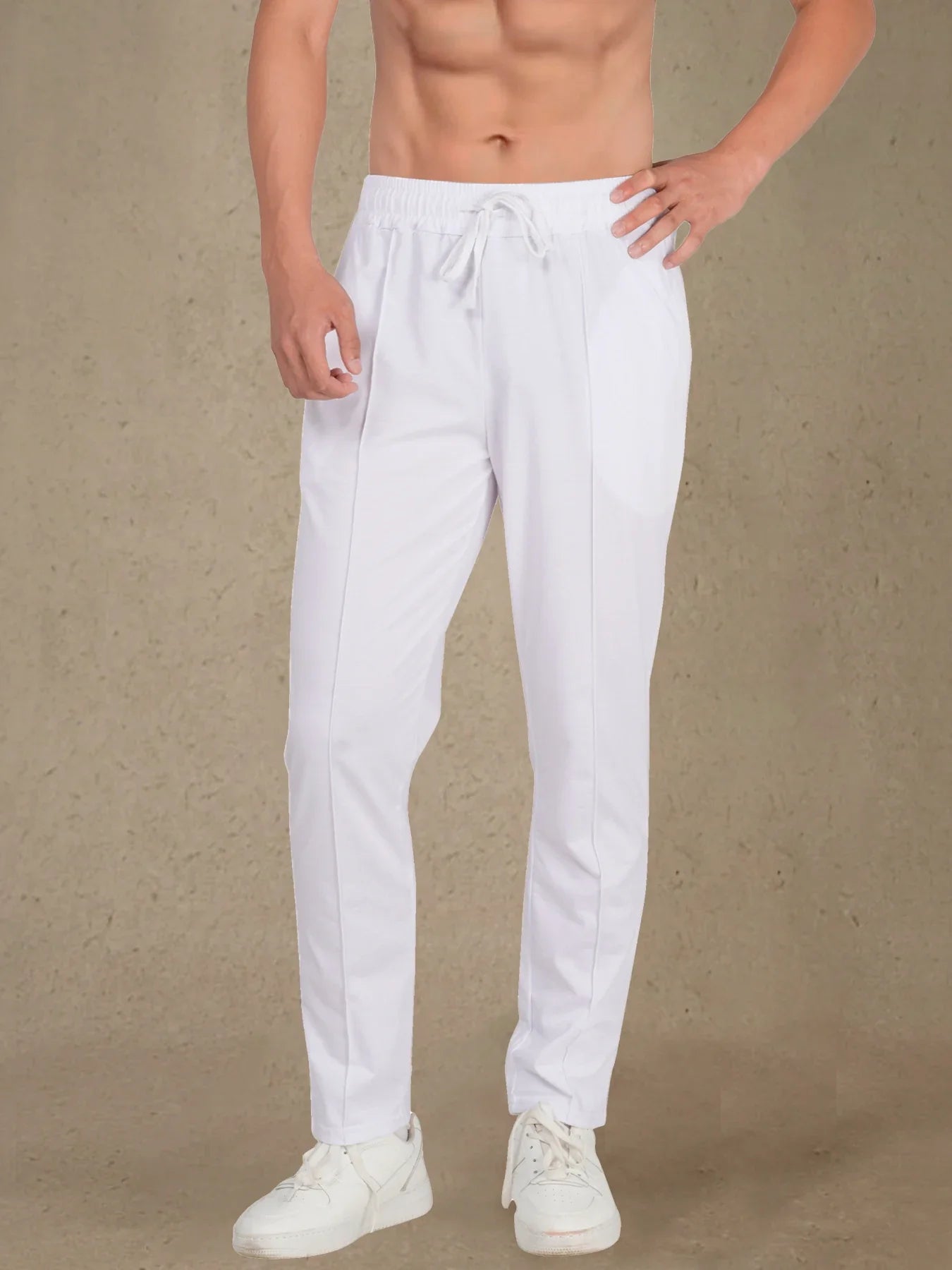 2024 Spring/Summer Hot Selling Men's Fashionable Casual Solid Color Pants Loose Tight Cord Straight Pants