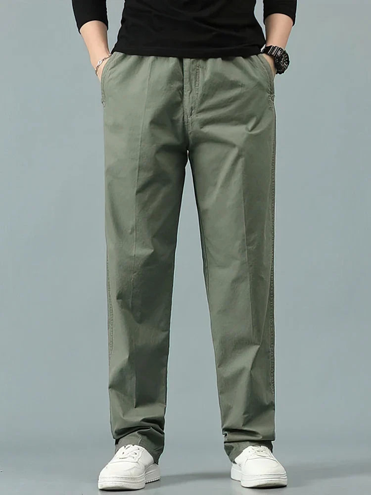 Straight Casual Pants Men Wide Leg Baggy Trousers