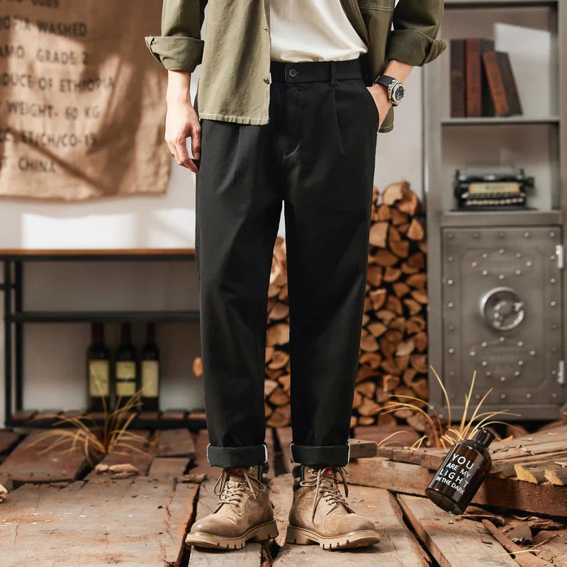 Men Elastic Waist Cargo Pants