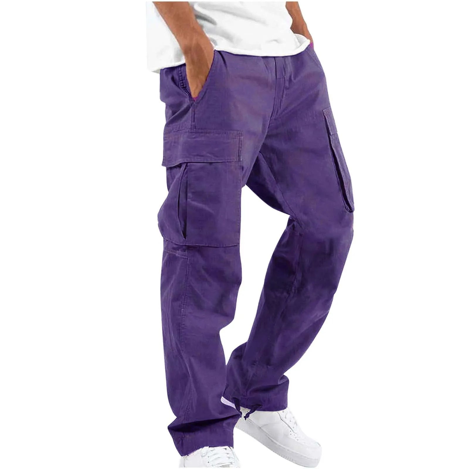 Men Cargo Pants Casual Trousers