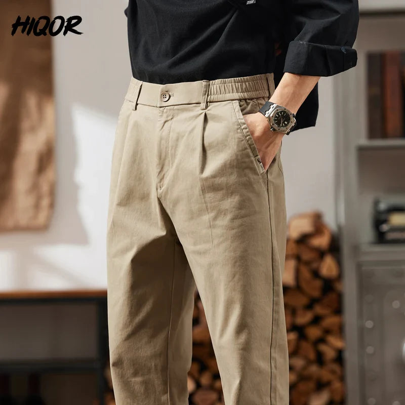 Men Elastic Waist Cargo Pants