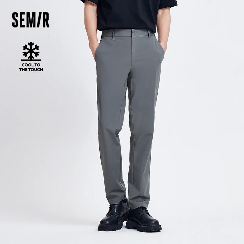 Semir Casual Pants Men 2025 Summer New Cool-Sensing Simple Commuter Slim Fit Long Pants