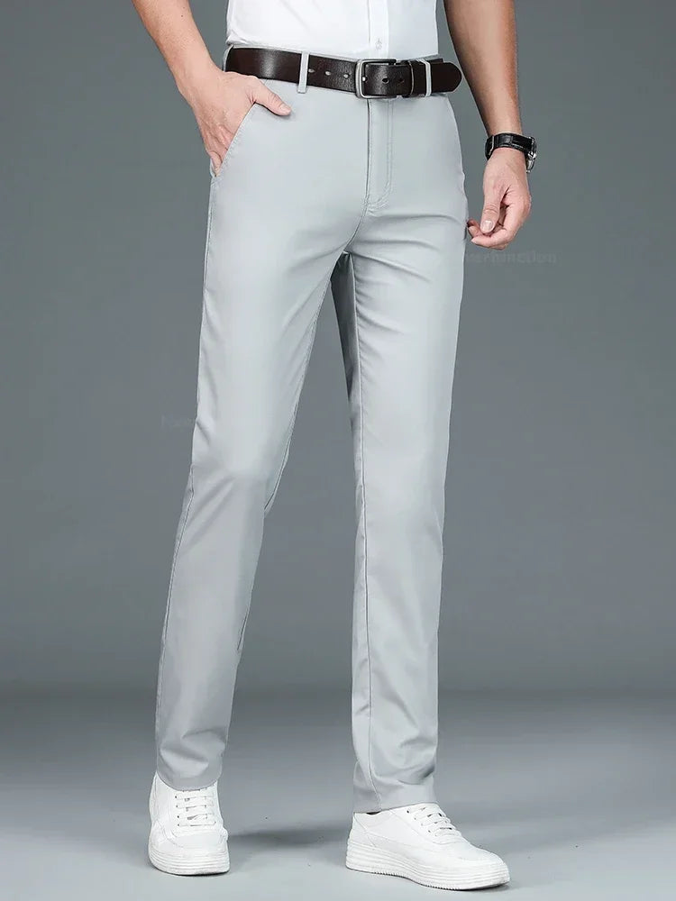 Straight Business Casual Pants Stylish Breathable Classic Trousers
