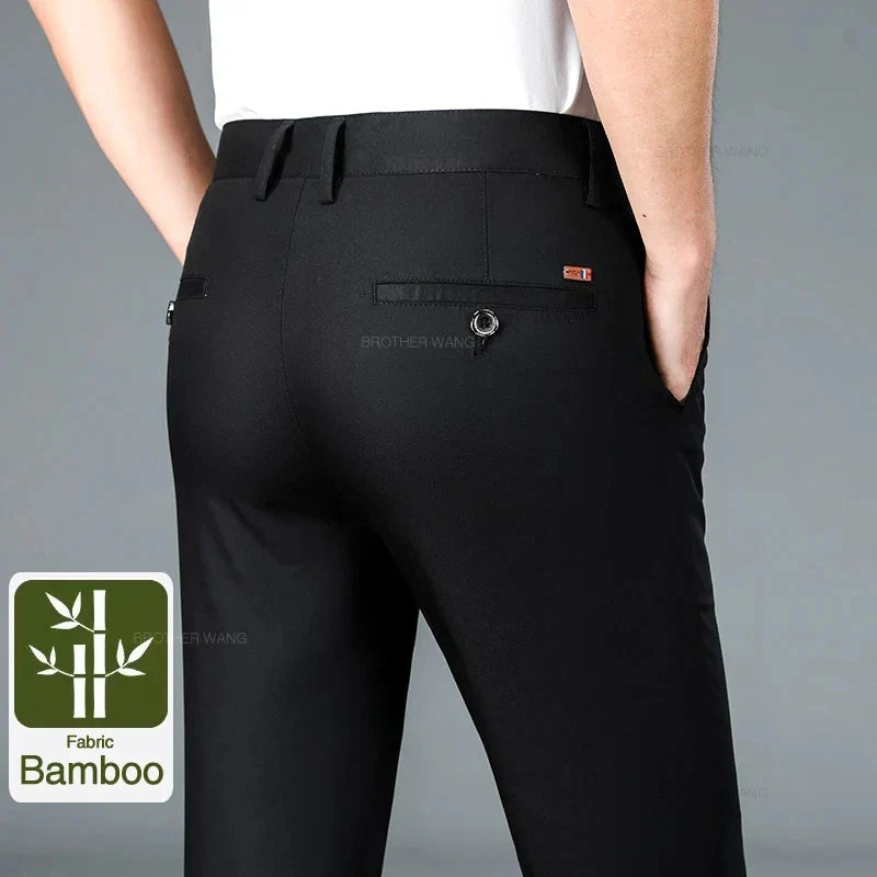 Straight Business Casual Pants Stylish Breathable Classic Trousers