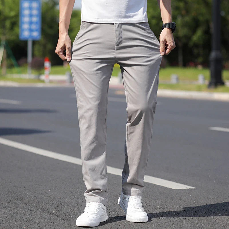 98% Cotton Men's Chinos & Casual Pants, Khaki Pants, Loose Straight , Streetwear Men ,Twill Pants,  Tall Men STRAIGHT Trousers