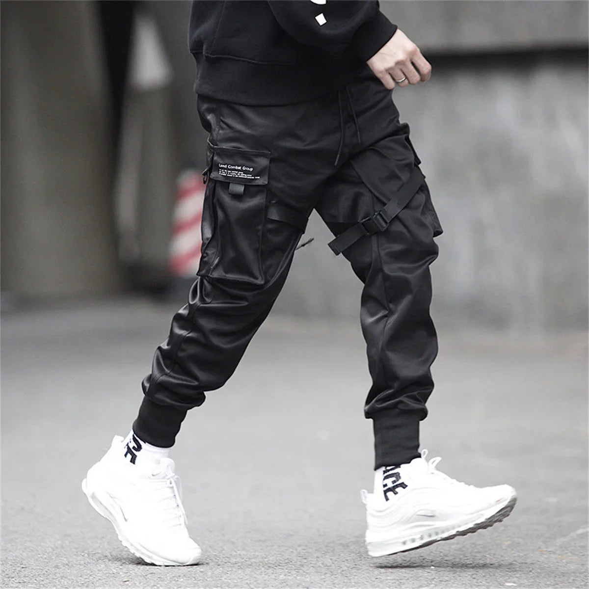 Black Hip Hop Cargo Pants