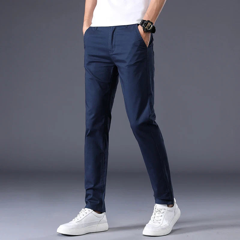 Thin Men's Casual Classic Straight Slim Fit Pants