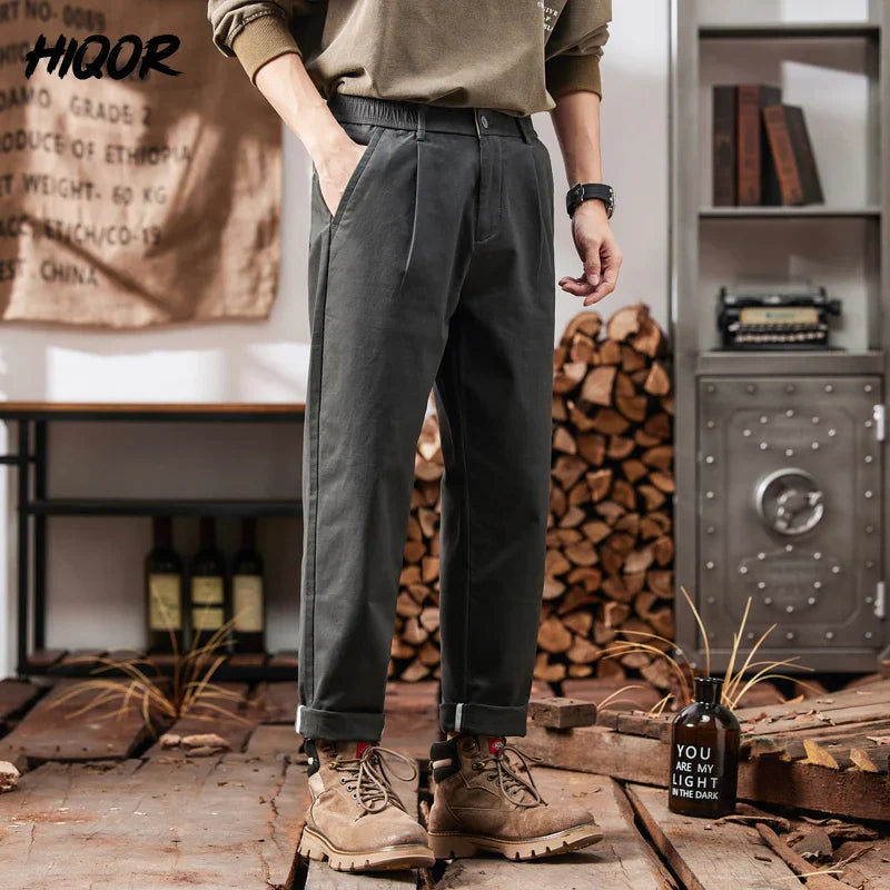 Men Elastic Waist Cargo Pants