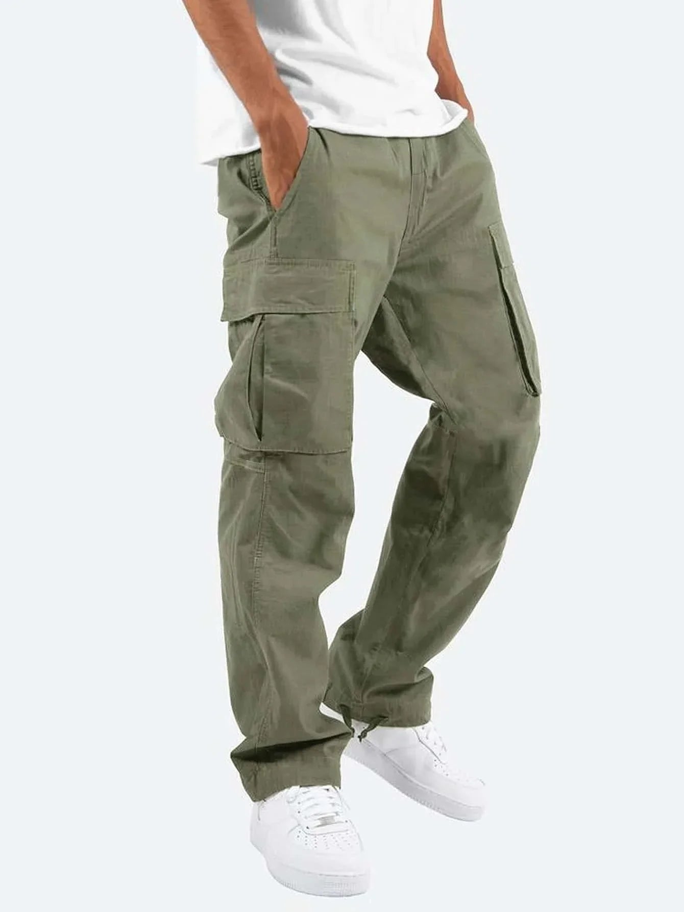 Men Cargo Pants Casual Trousers