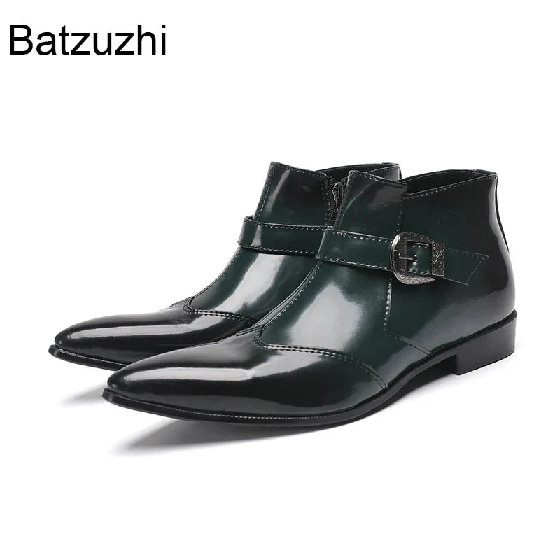 Brown Leatehr Ankle Boots For Man