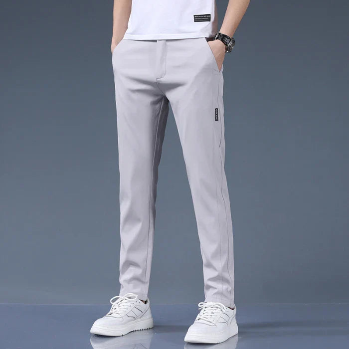 Business Casual Elastic Waist Smooth Trouser Suit Pants