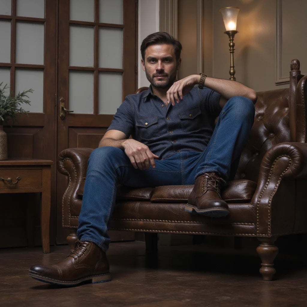 Ankle Fashion Casual Men Boots