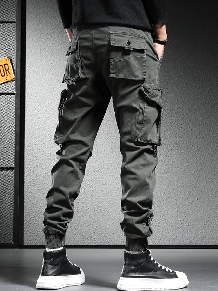 Multi-pocket overalls men's trousers