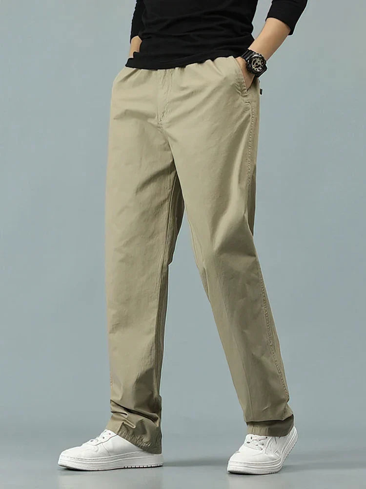 Straight Casual Pants Men Wide Leg Baggy Trousers