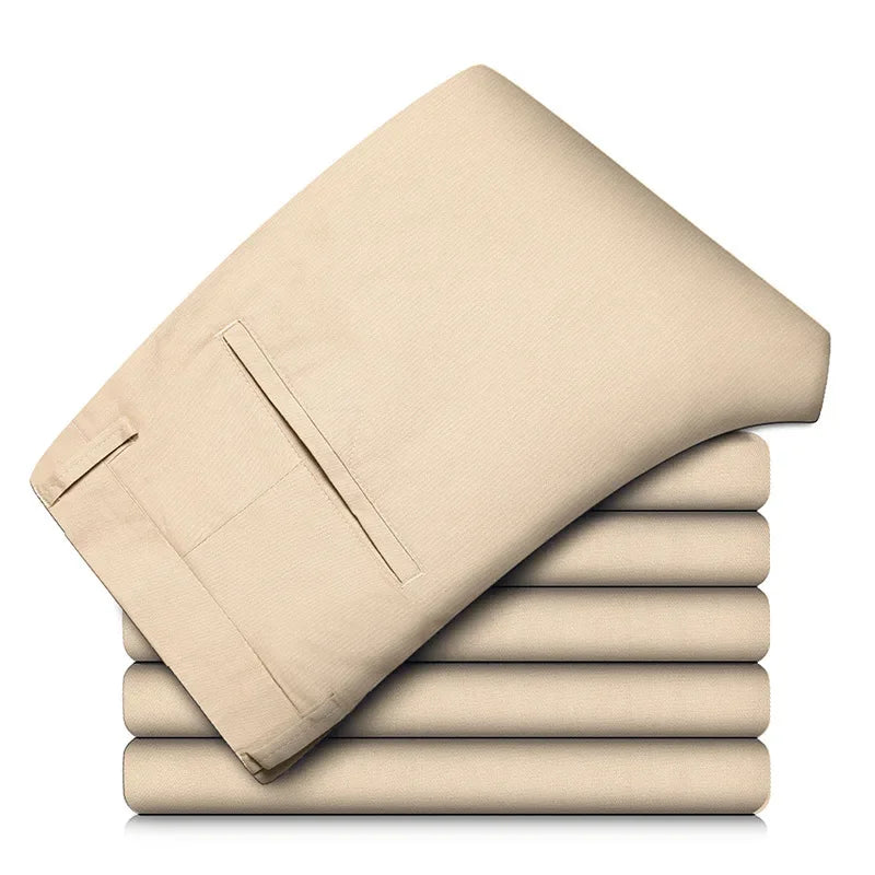 98% Cotton Men's Chinos & Casual Pants, Khaki Pants, Loose Straight , Streetwear Men ,Twill Pants,  Tall Men STRAIGHT Trousers